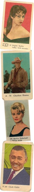Filmisar av Brigitte Bardot, Monica Zetterlund och Clark Gable.